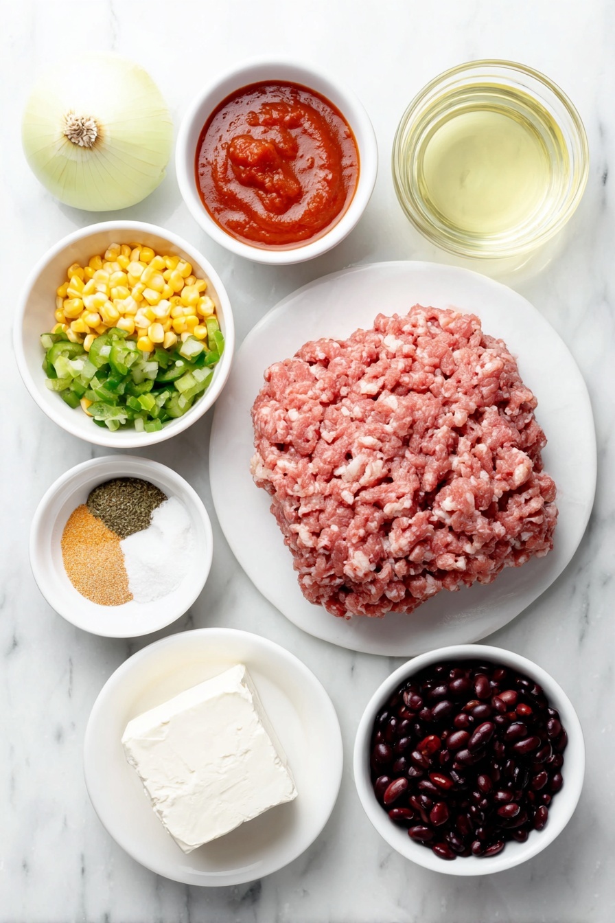 Creamy Beef Taco Soup in Slow Cooker Recipe - Ingredients