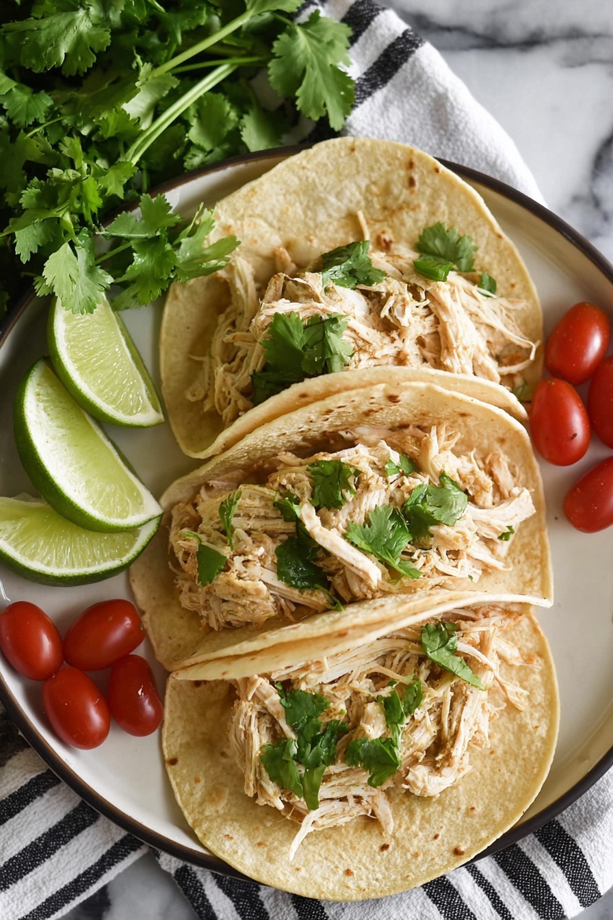 Pressure Cooker Lime Verde Chicken Recipe - Serving