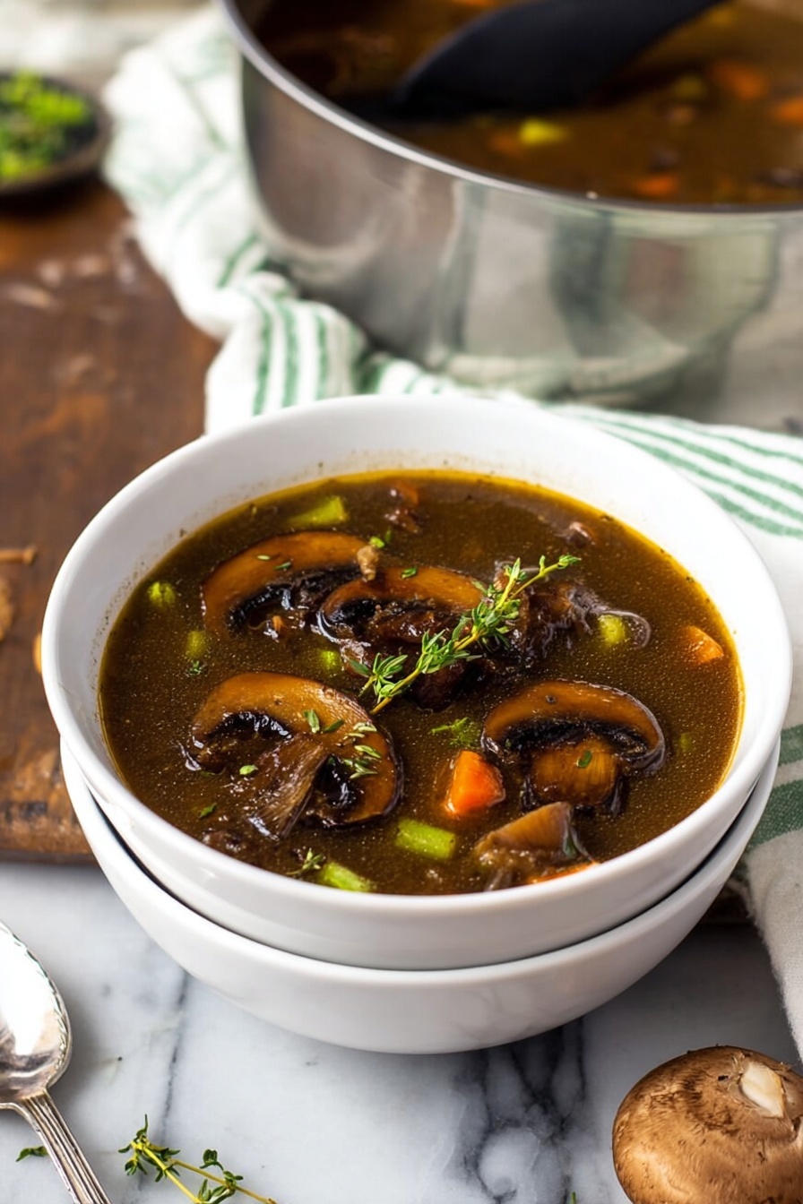 Creamy Mushroom Soup Recipe - Serving