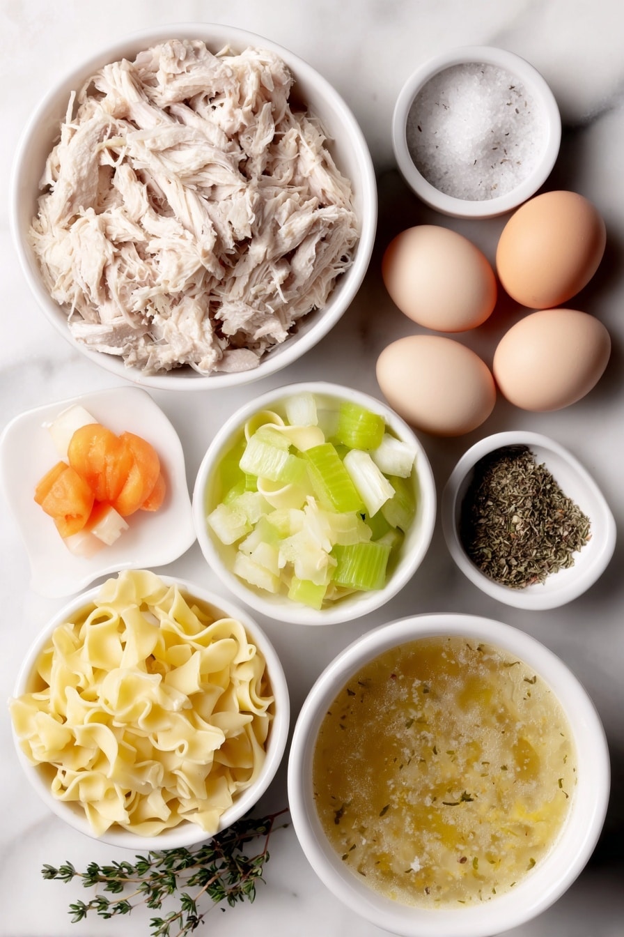 Easy Crock Pot Turkey Noodle Soup Recipe - Ingredients