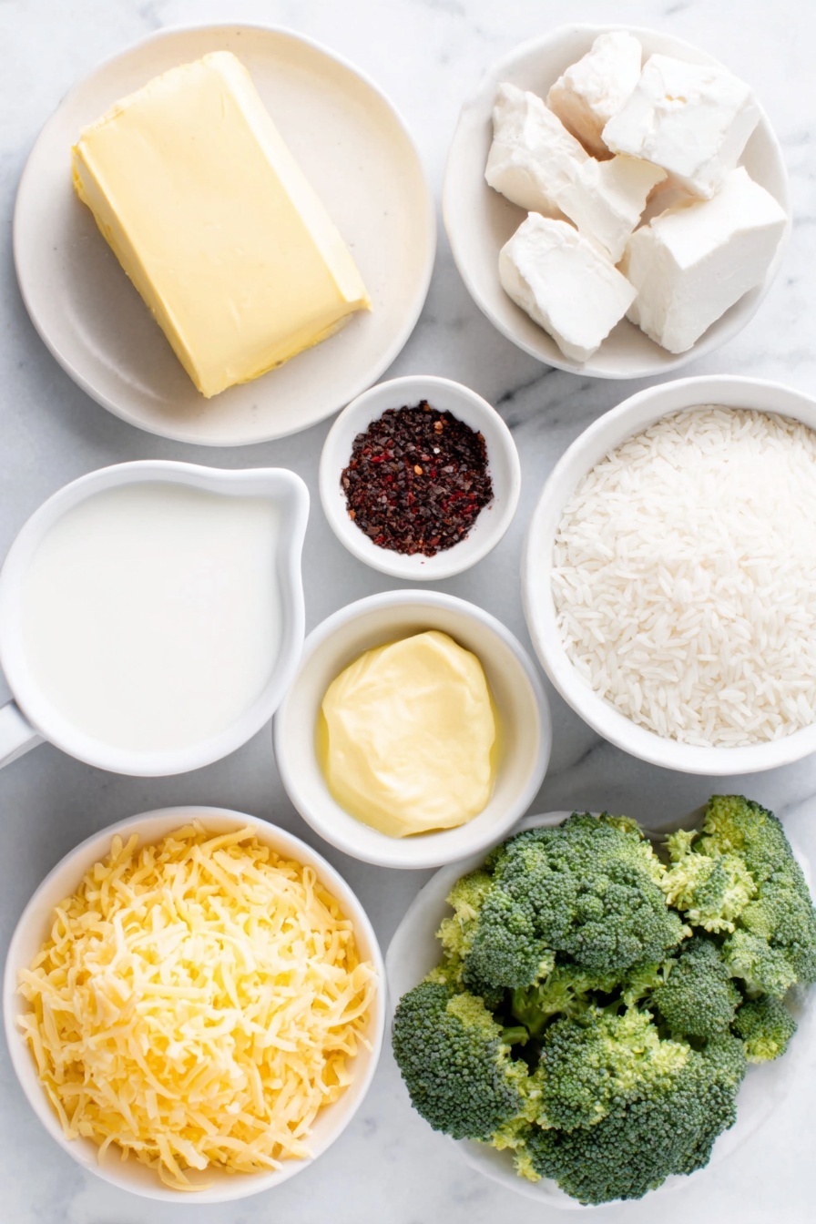 Cheesy Broccoli Rice Casserole Recipe - Ingredients