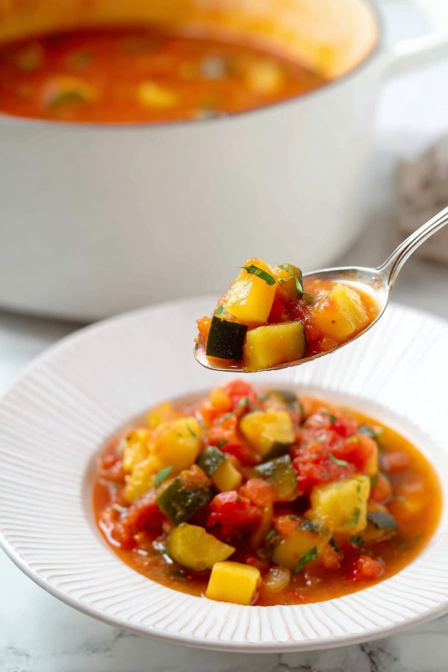 Italian Vegetable Stew Recipe - Serving