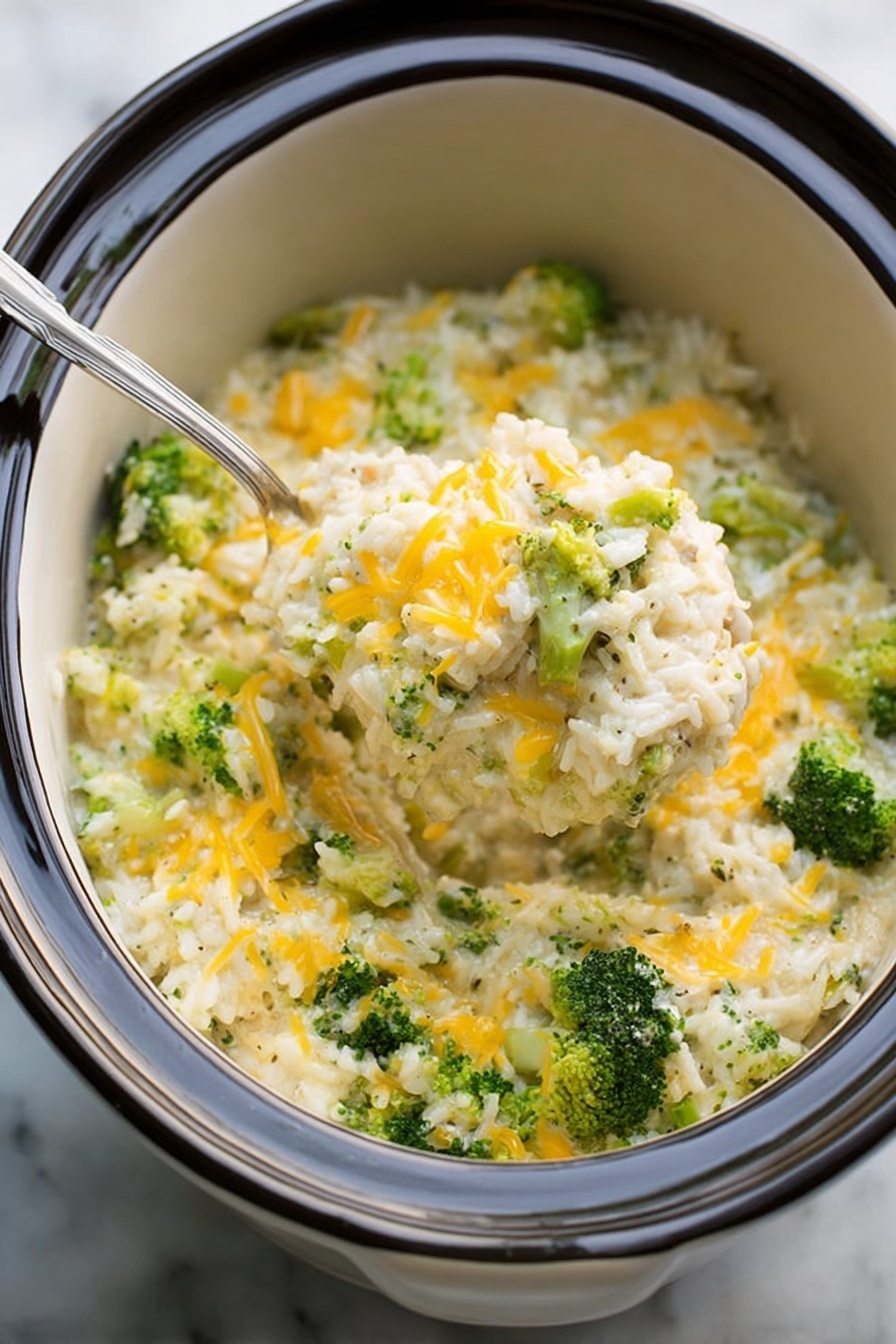 Slow Cooker Chicken Broccoli Rice Casserole Recipe - Recipe Step