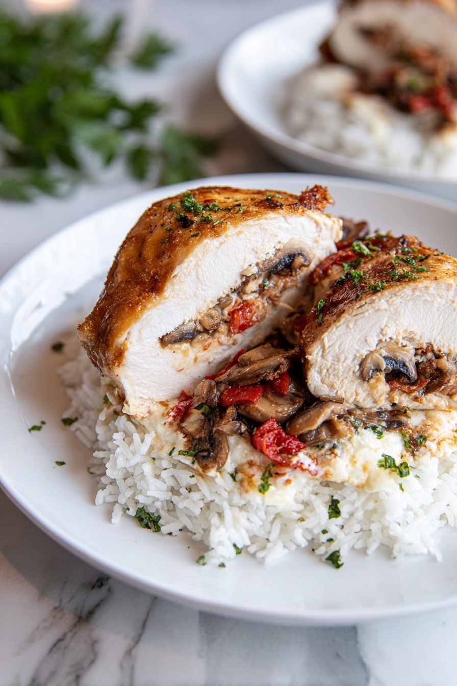 Cheese and Mushroom Stuffed Chicken Breast Recipe - Recipe Step