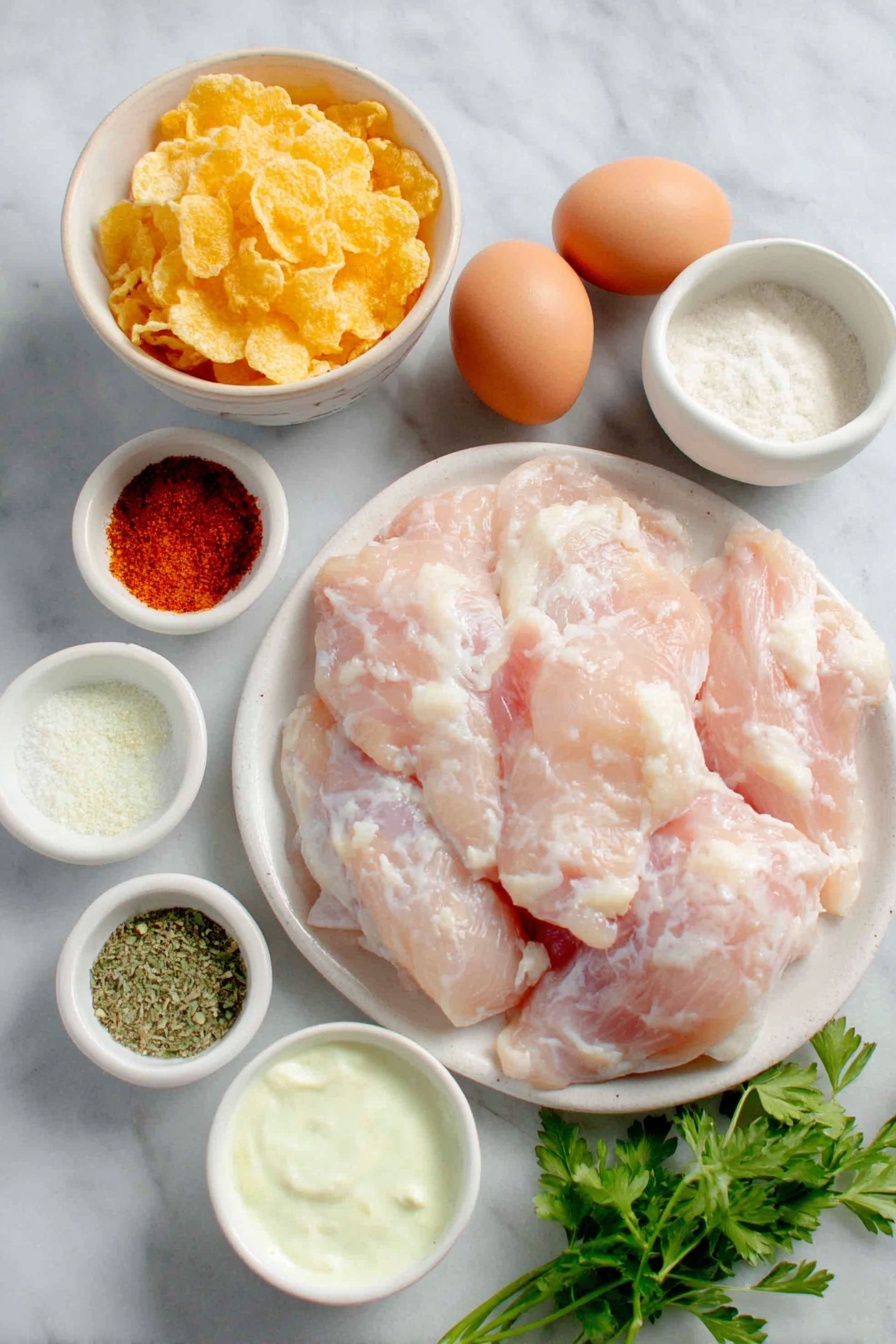 Crispy Cornflake Chicken Tenders Recipe - Ingredients