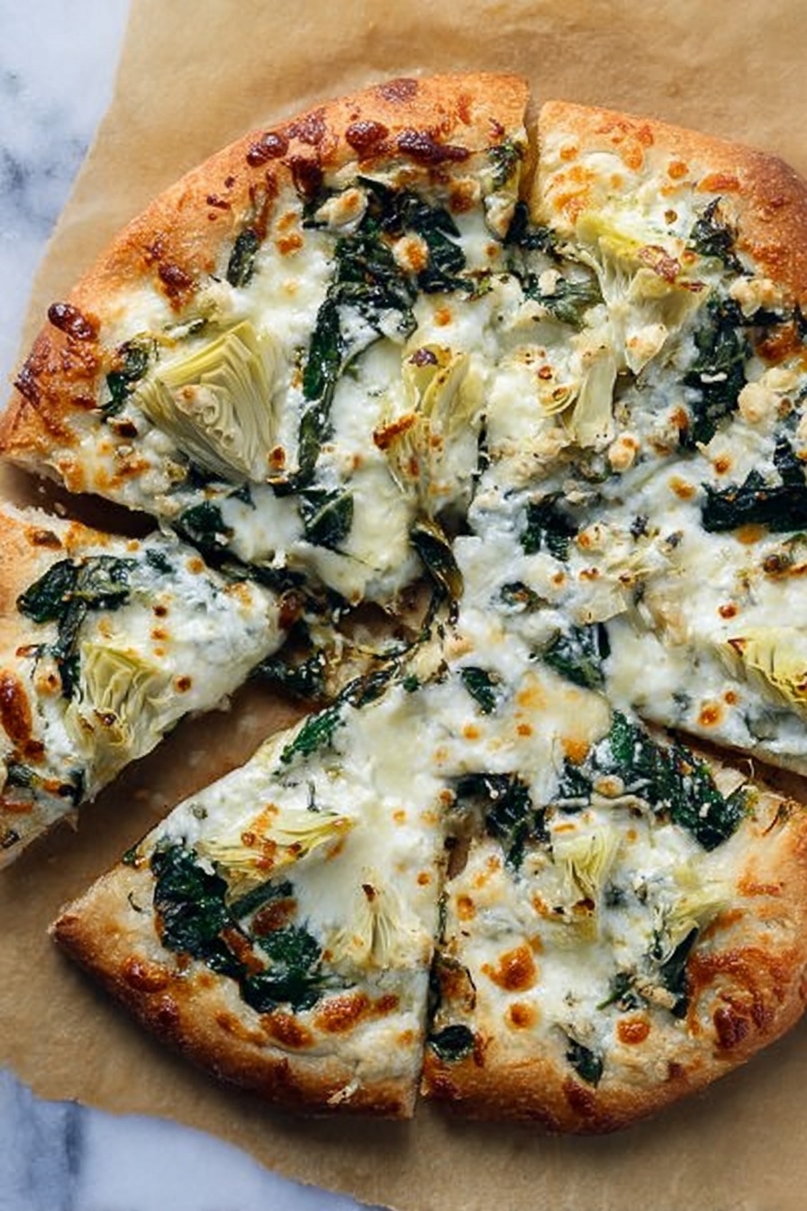 Spinach Artichoke Pizza Recipe - Recipe Step