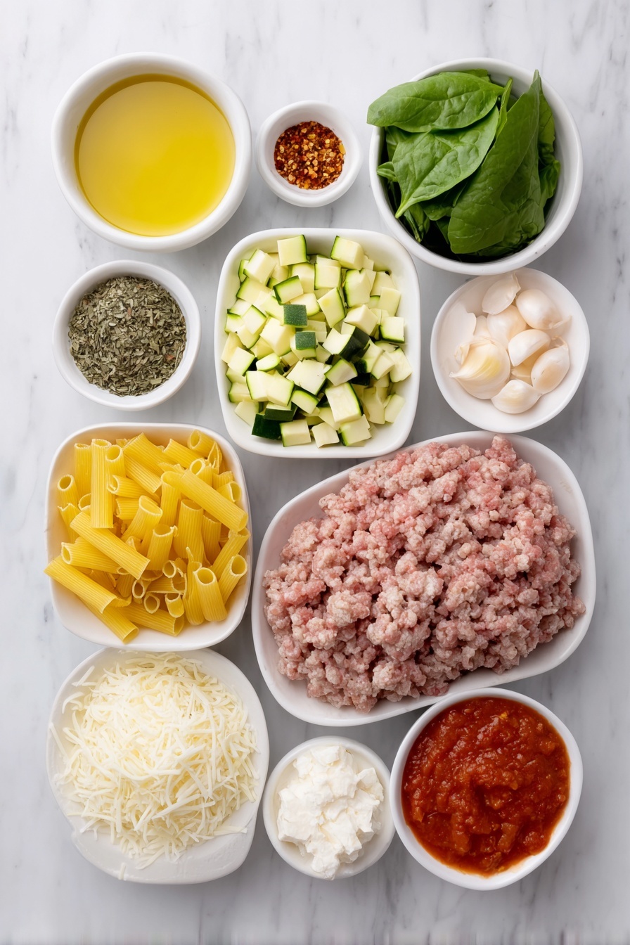 Healthy Baked Ziti with Turkey Sausage Recipe - Ingredients