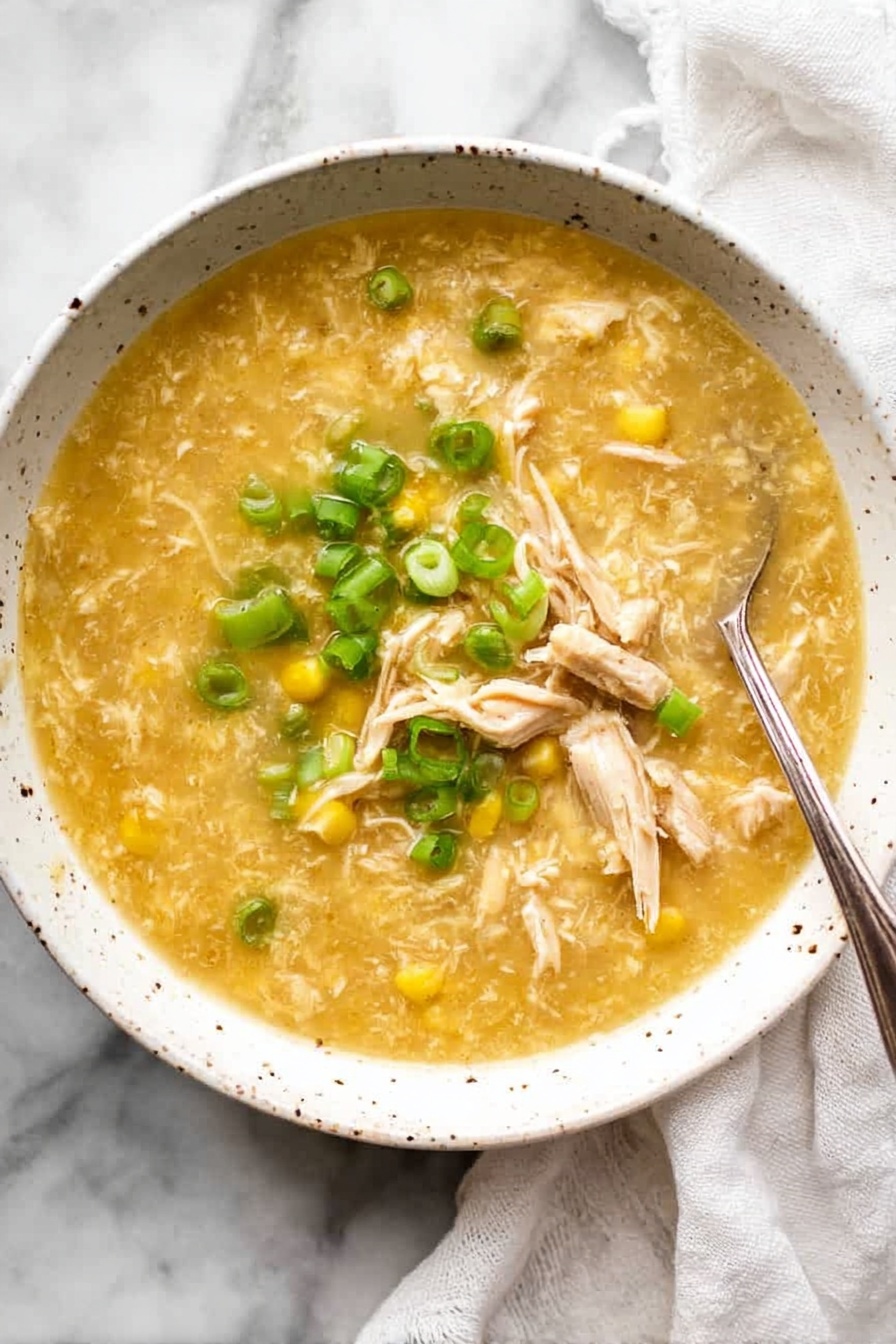 Chinese Chicken Corn Soup Recipe - Serving
