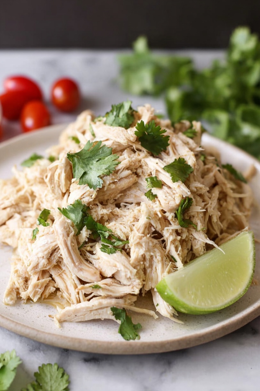 Pressure Cooker Lime Verde Chicken Recipe - Recipe Step