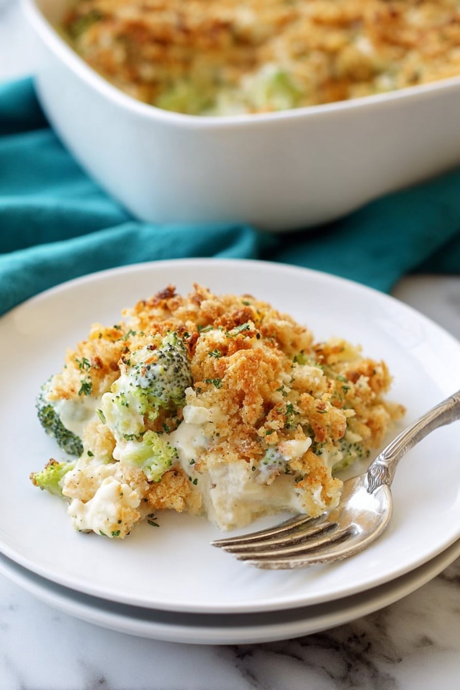 Creamy Turkey Broccoli Casserole Recipe - Serving