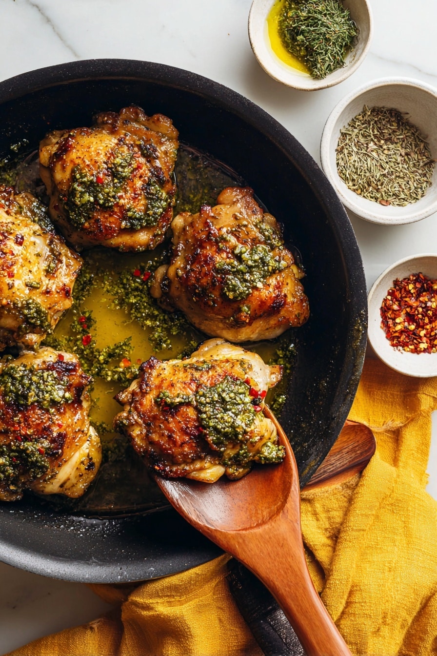Pesto Baked Chicken Thighs Recipe - Recipe Step