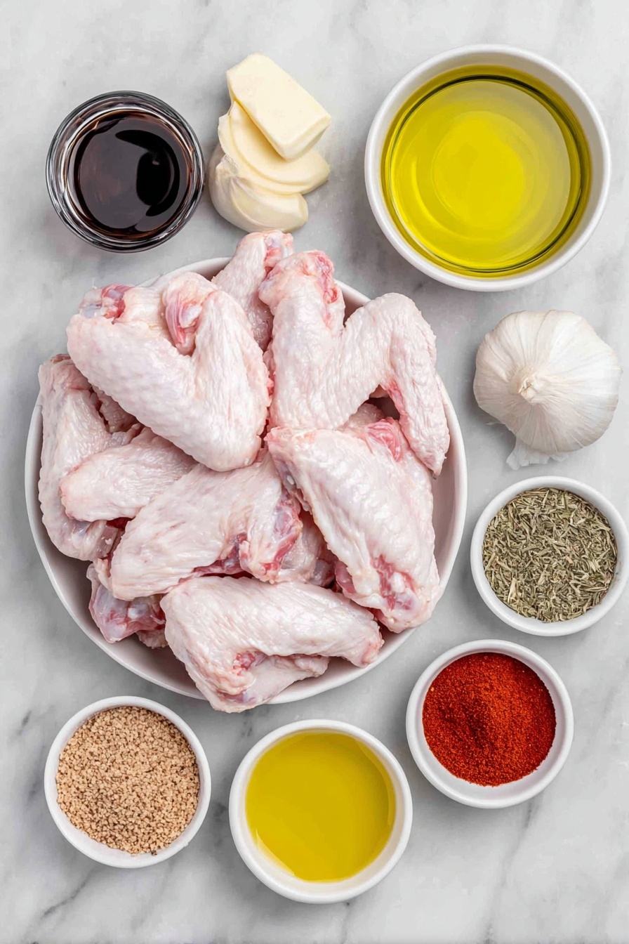 Hot Honey Mustard Chicken Wings in Air Fryer Recipe - Ingredients