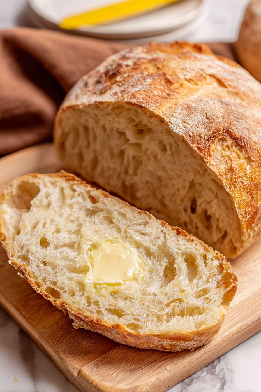 No Knead Italian Artisan Bread Recipe - Serving
