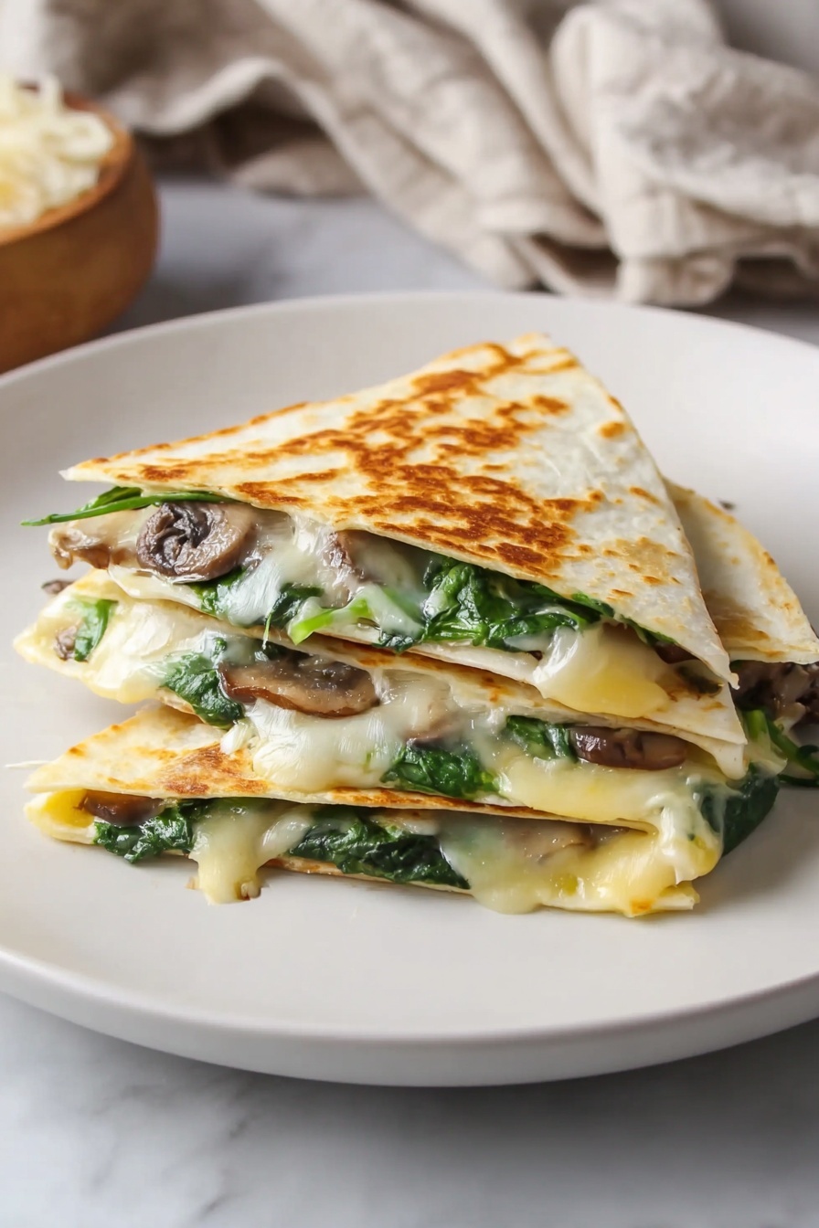 Mushroom Spinach Quesadillas Recipe - Recipe Step