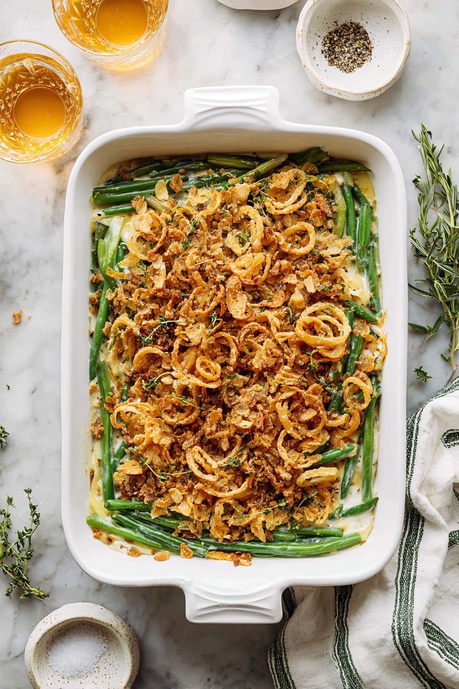 Healthy Green Bean Casserole with Crispy Onions Recipe - Recipe Step