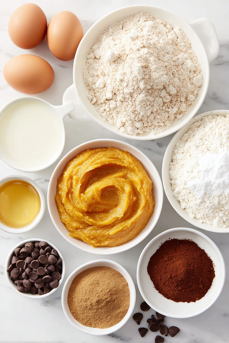 Healthy Chocolate Pumpkin Muffins Recipe - Ingredients
