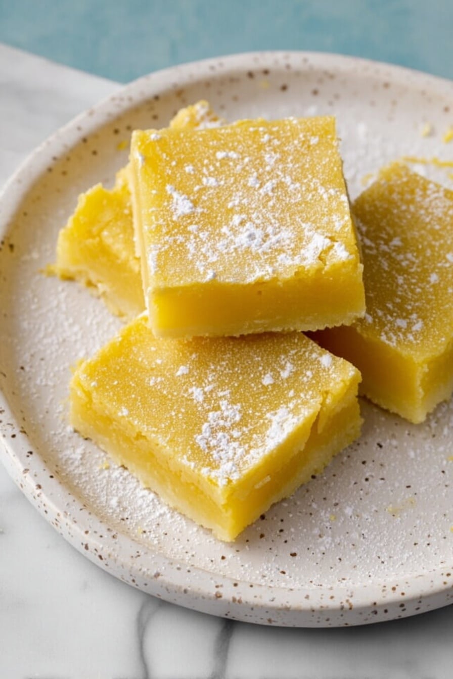 Healthy Lemon Bars Recipe - Serving