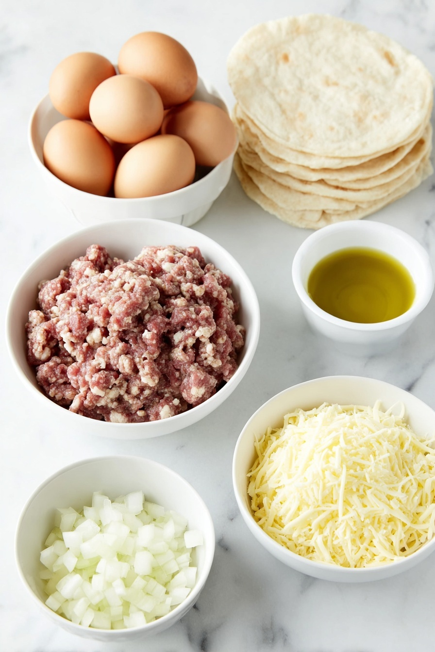 High Protein Breakfast Burritos Recipe - Ingredients