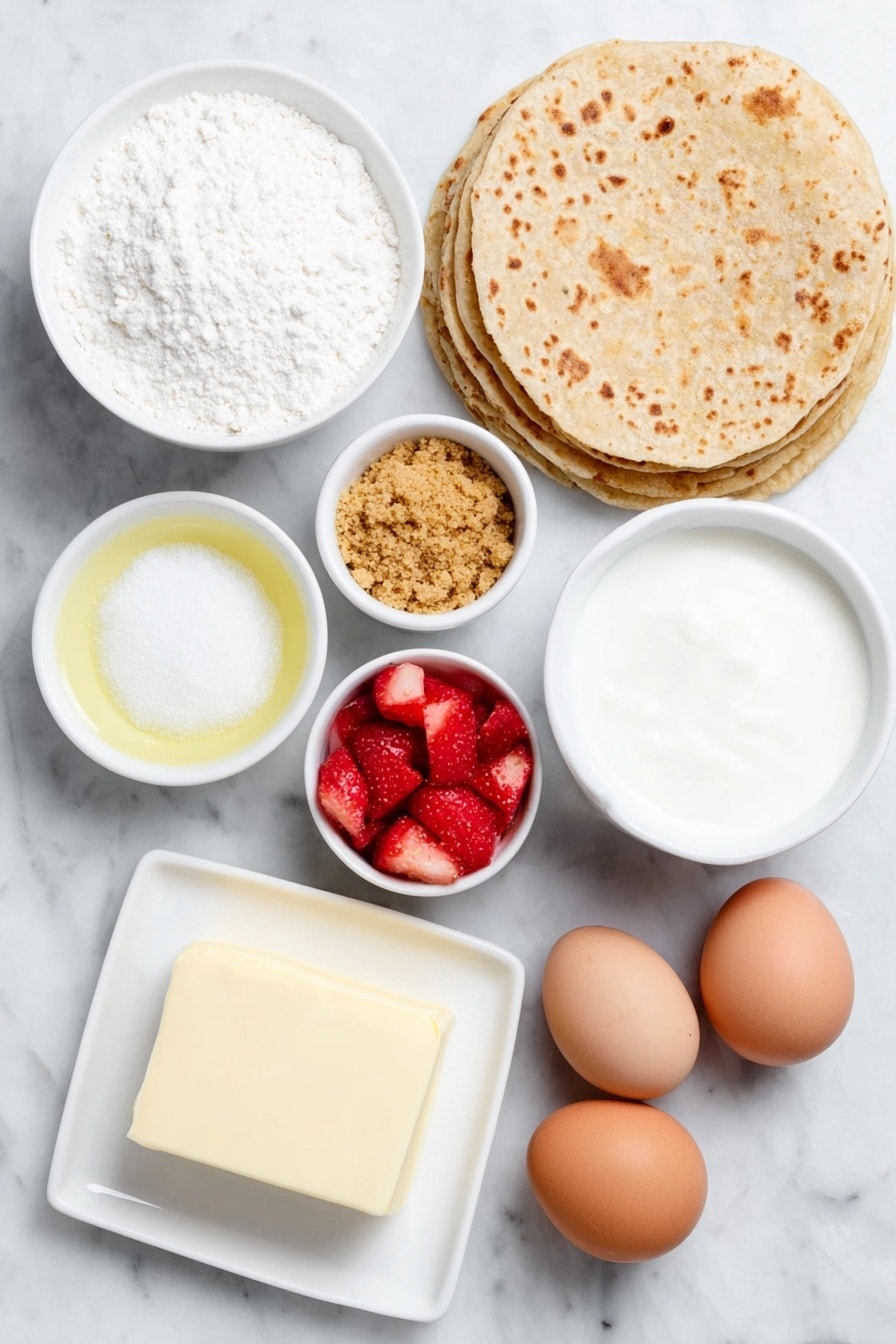 Strawberry Cheesecake Tacos Recipe - Ingredients