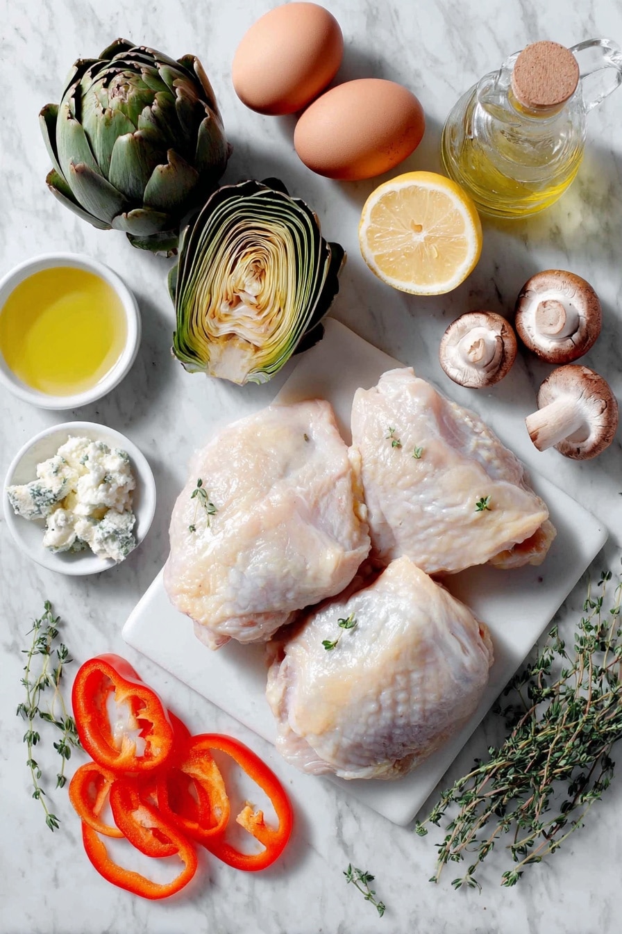 Sheet Pan Chicken with Artichokes and Goat Cheese Recipe - Ingredients