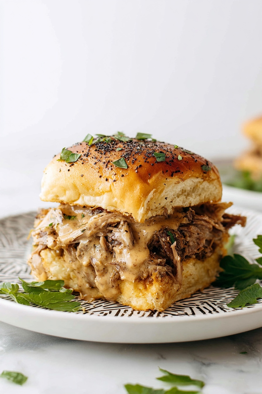 Roast Beef Hawaiian Slider Sandwiches Recipe - Serving