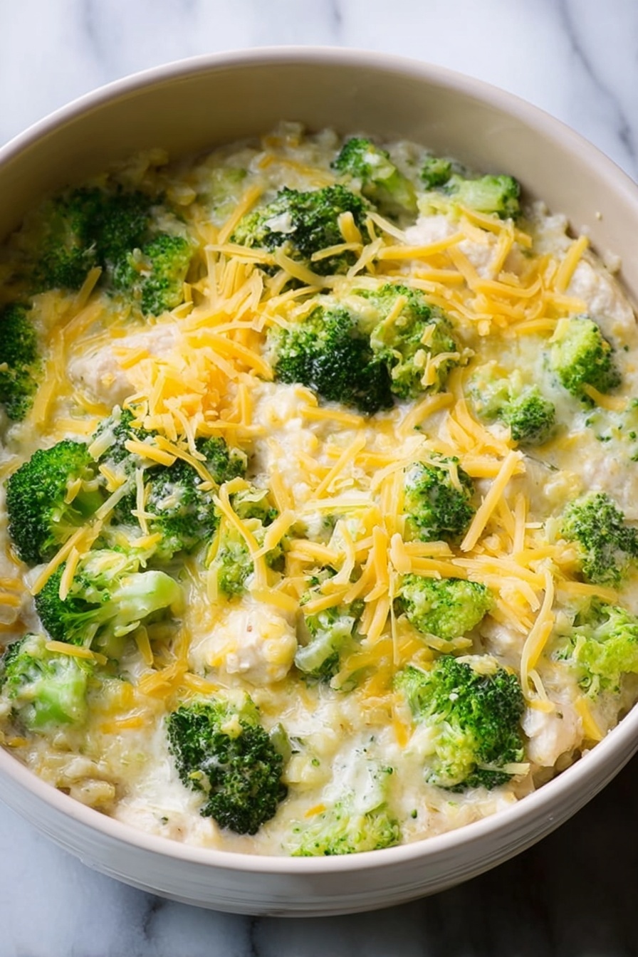 Slow Cooker Chicken Broccoli Rice Casserole Recipe - Serving