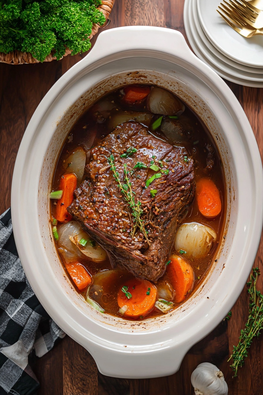 Slow Cooker London Broil with Vegetables Recipe - Recipe Step