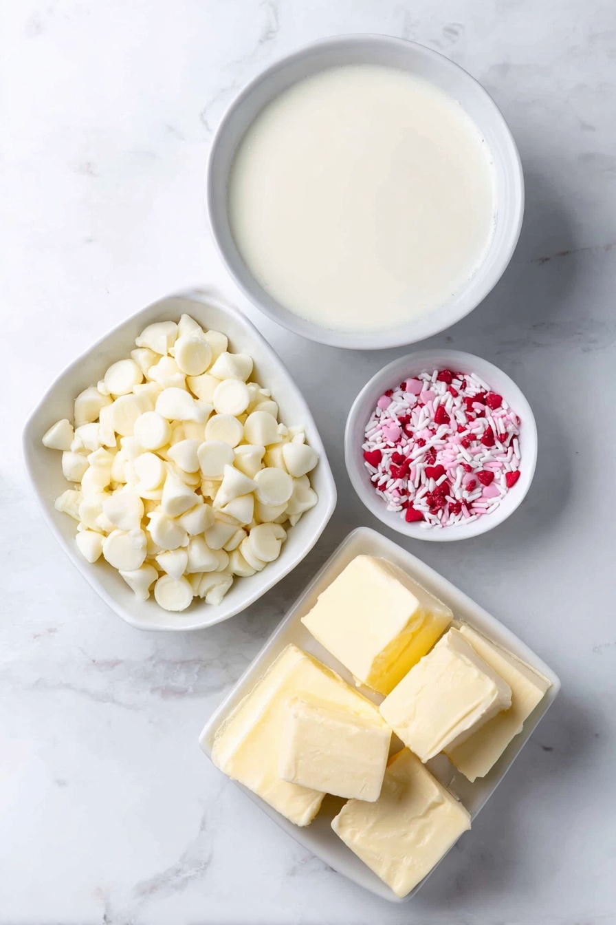 Valentine Heart Fudge Recipe - Ingredients