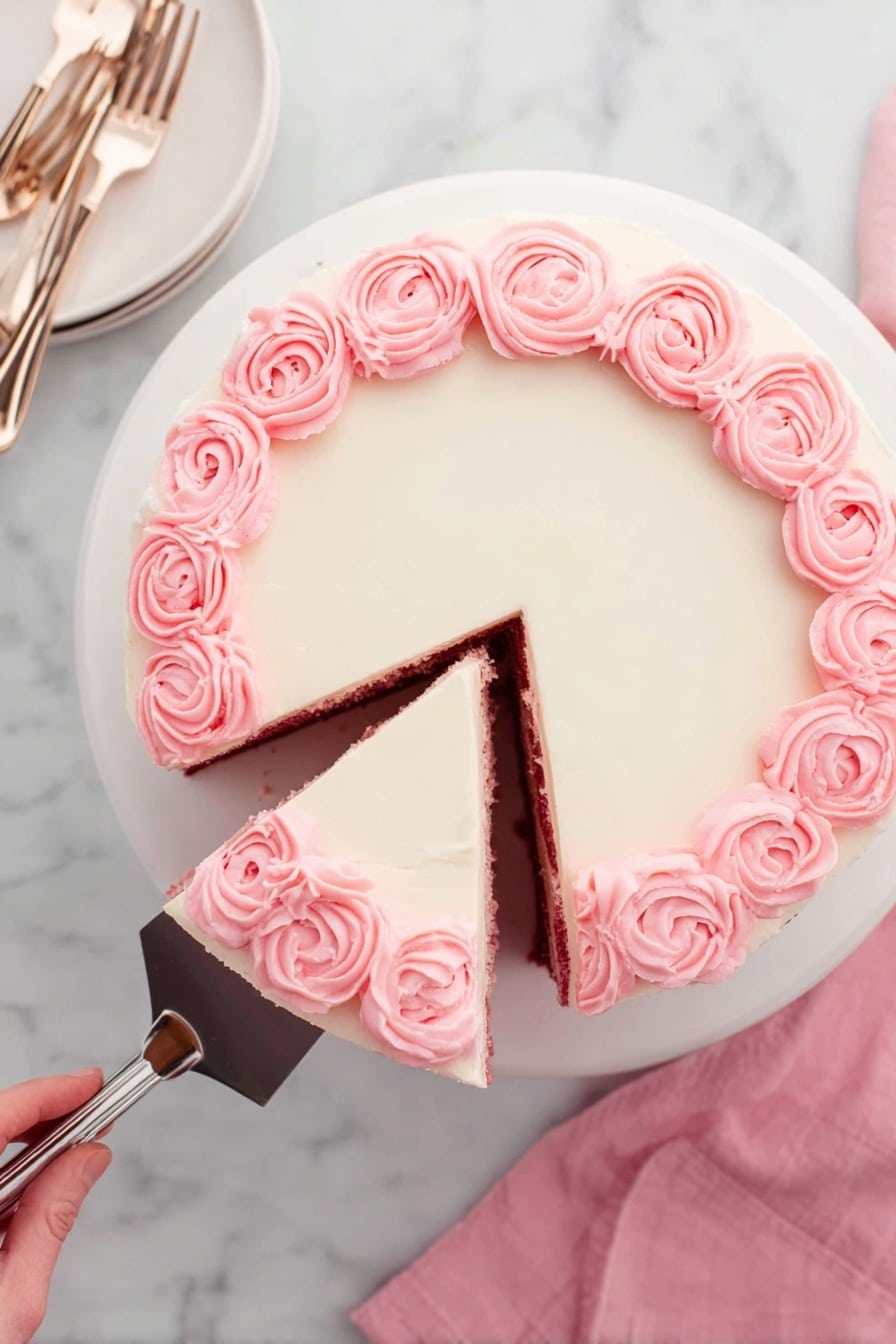 Pink Velvet Cake with Cream Cheese Frosting Recipe - Recipe Step