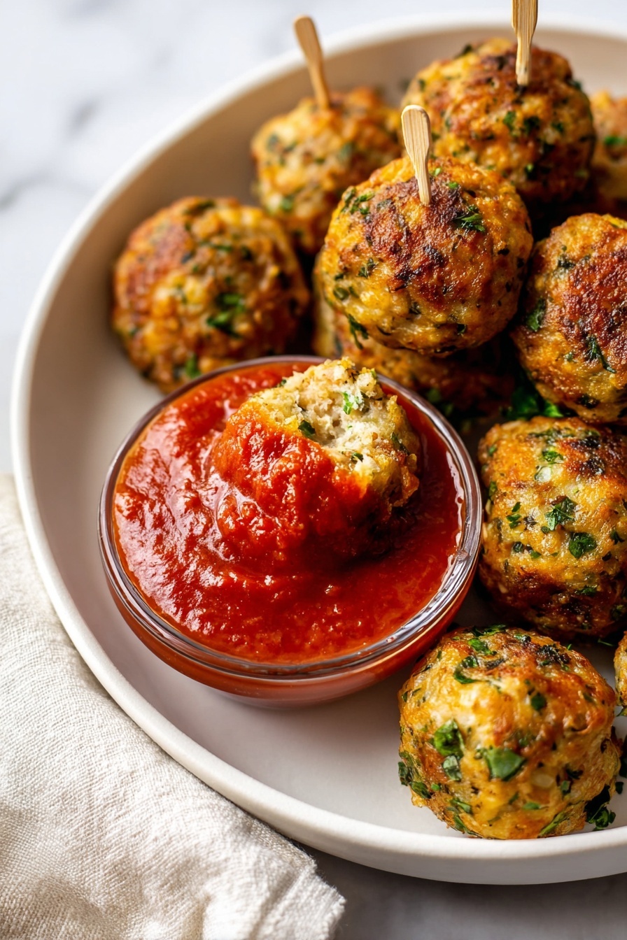 Italian Chicken Meatballs Recipe - Serving