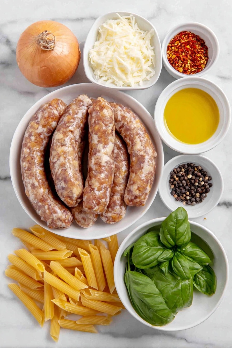 Creamy Italian Sausage Pasta Recipe - Ingredients