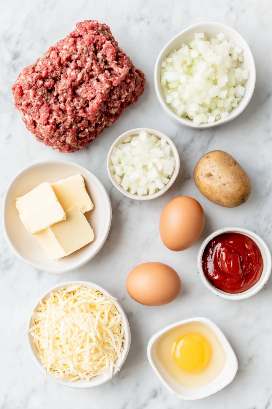 Slow Cooker Meatloaf with Cheesy Potatoes Recipe - Ingredients