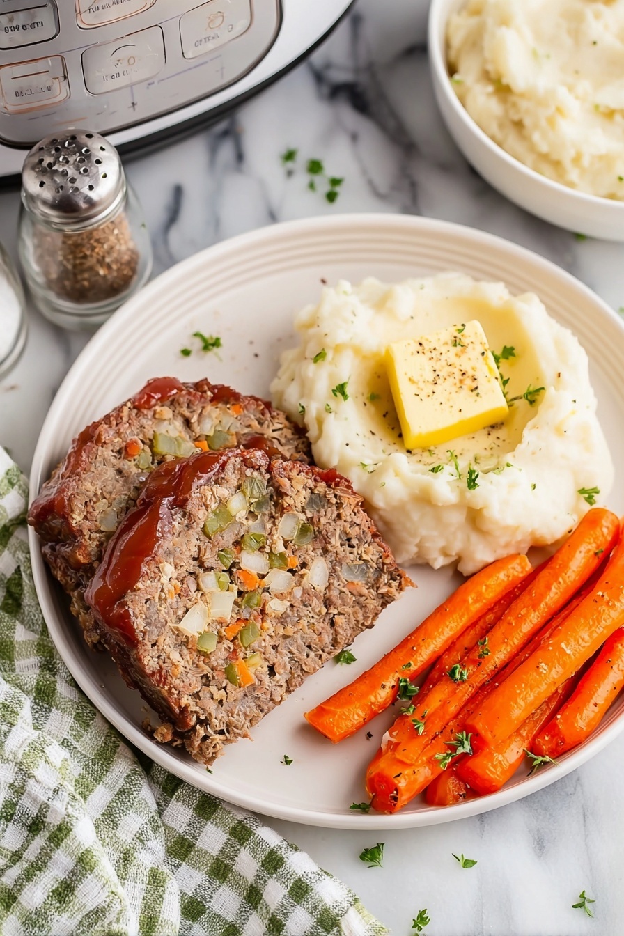 Slow Cooker Meatloaf Recipe - Serving