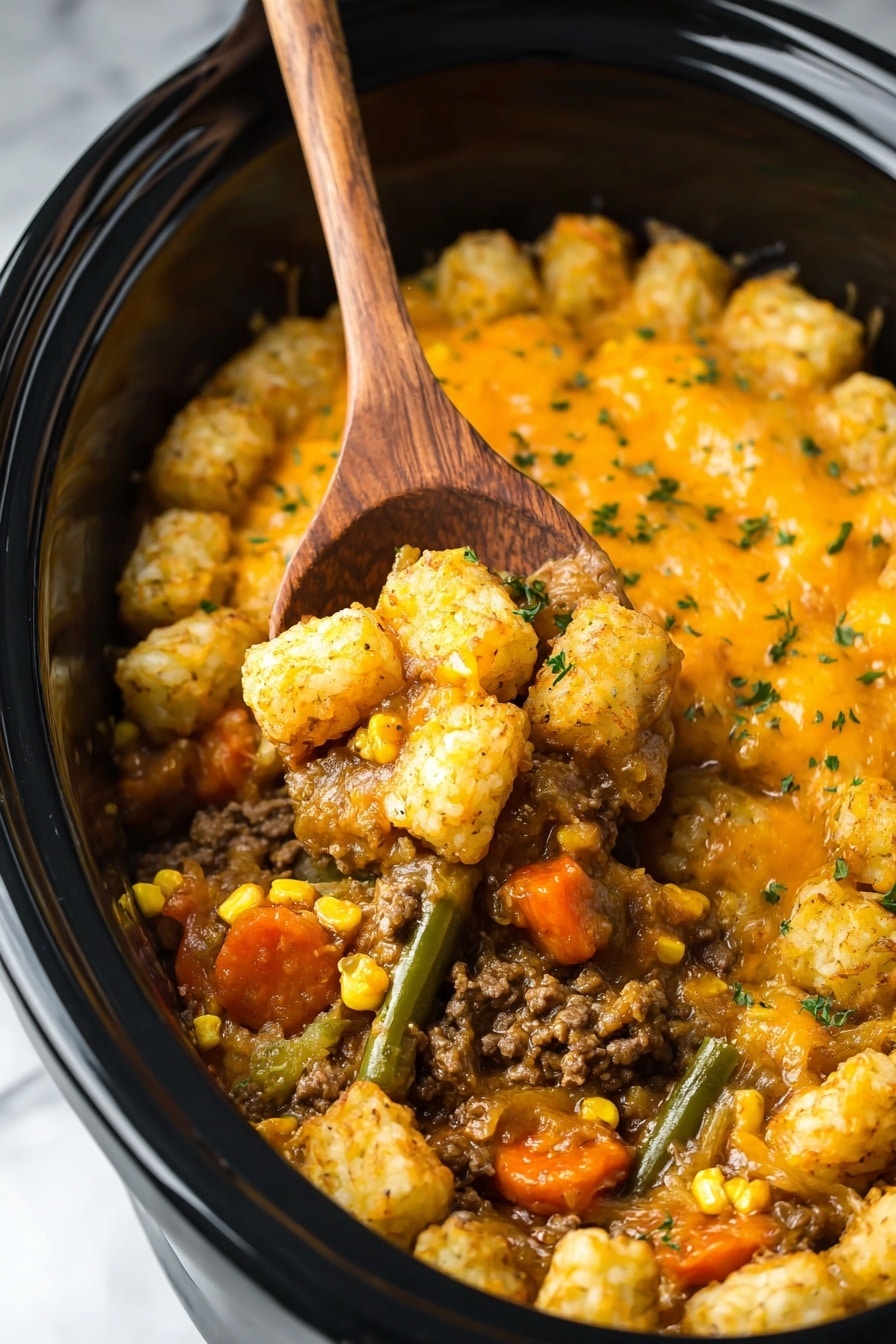 Shepherd’s Pie Tater Tot Casserole Recipe - Recipe Step
