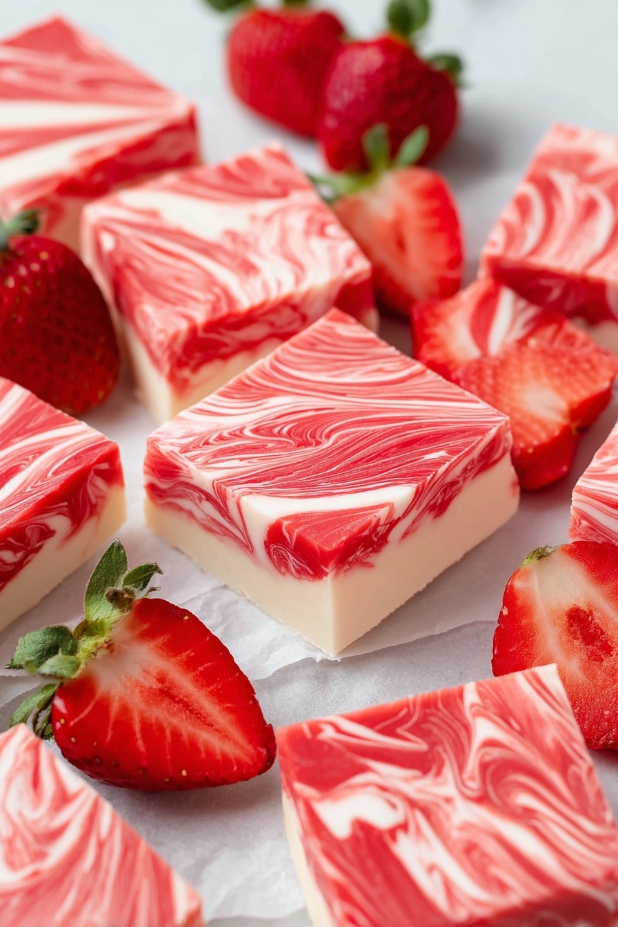 Strawberry Swirl Fudge Recipe - Recipe Step