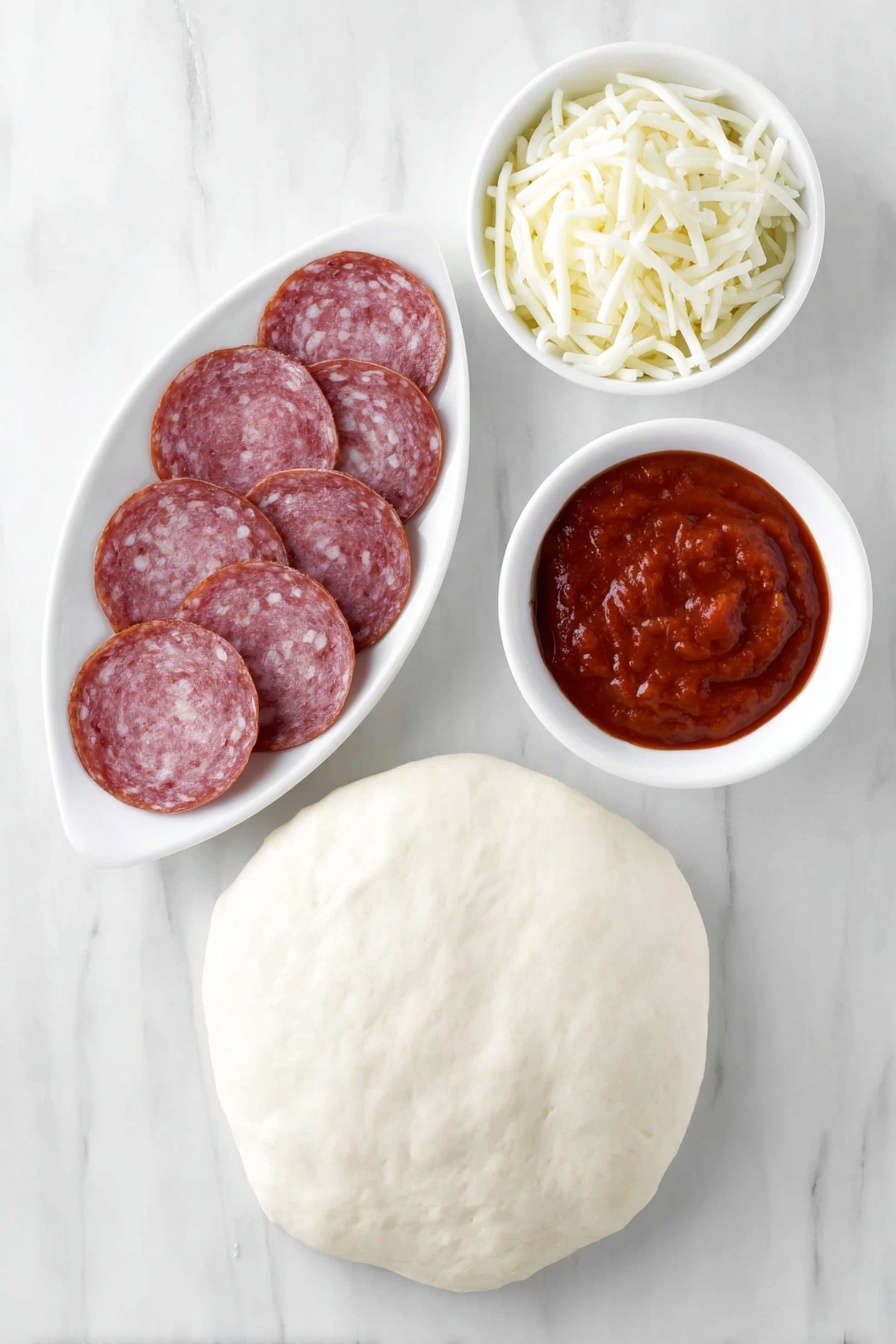 Heart-Shaped Mini Pepperoni Pizza Recipe - Ingredients