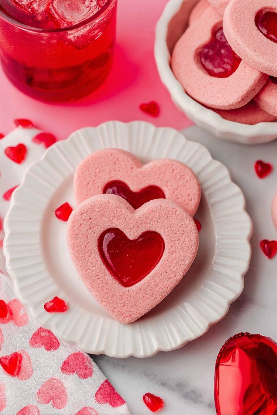 Stained Glass Valentine Cookies Recipe - Serving