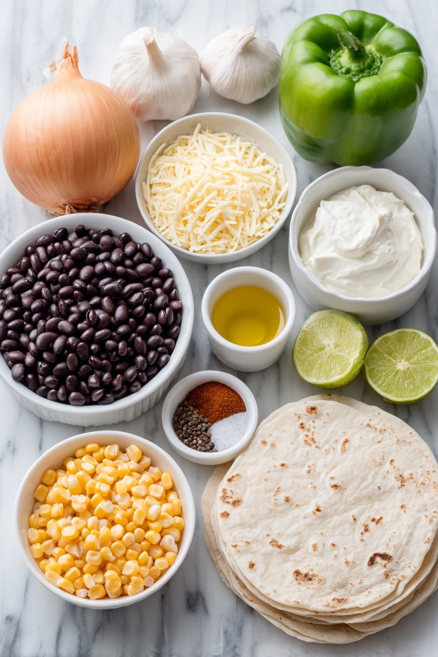 Vegetarian Enchiladas with Black Beans and Corn Recipe - Ingredients