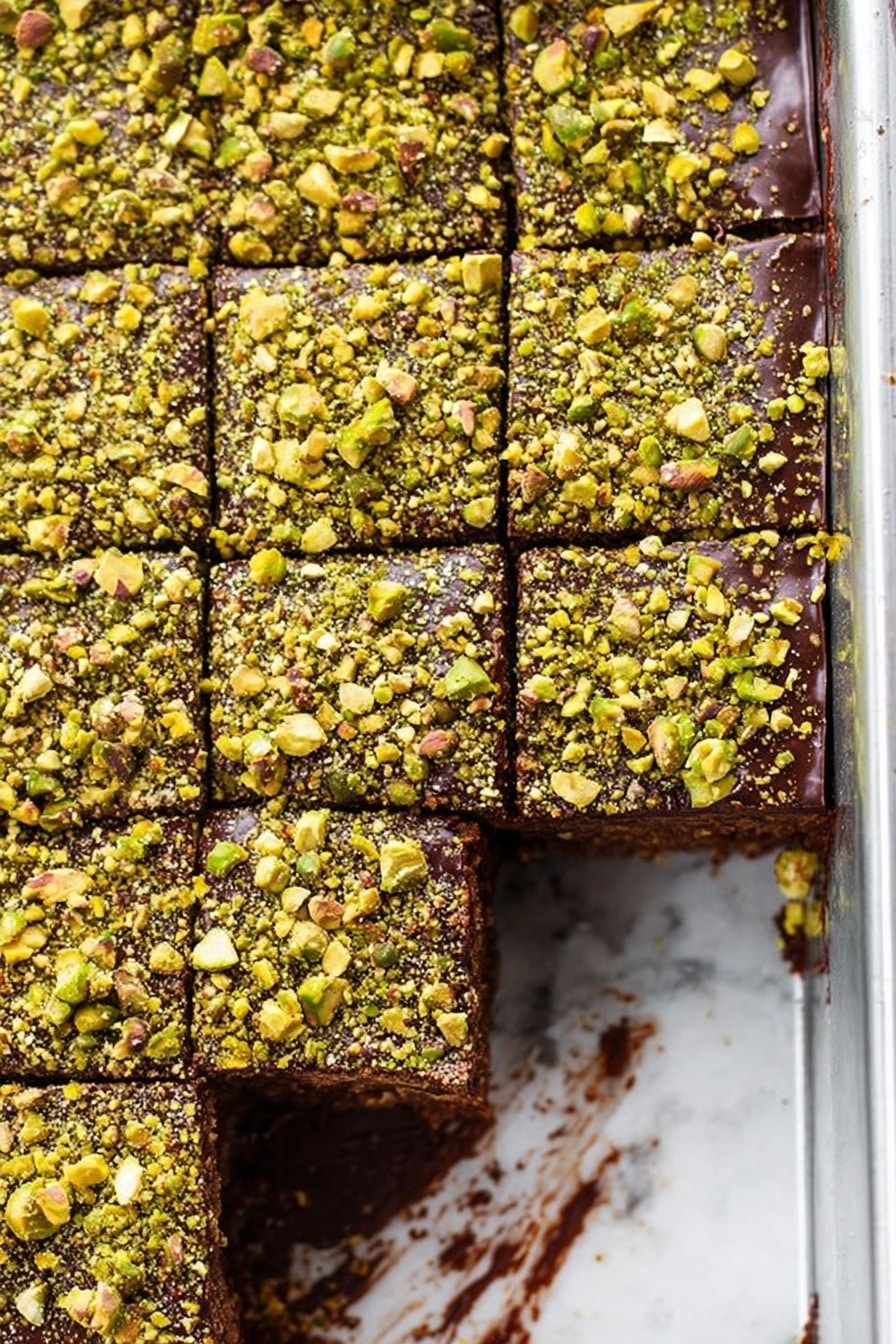 Salted Chocolate Pistachio Sheet Cake Recipe - Recipe Step