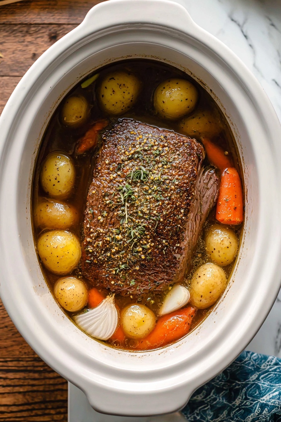 Slow Cooker Rump Roast with Vegetables Recipe - Recipe Step