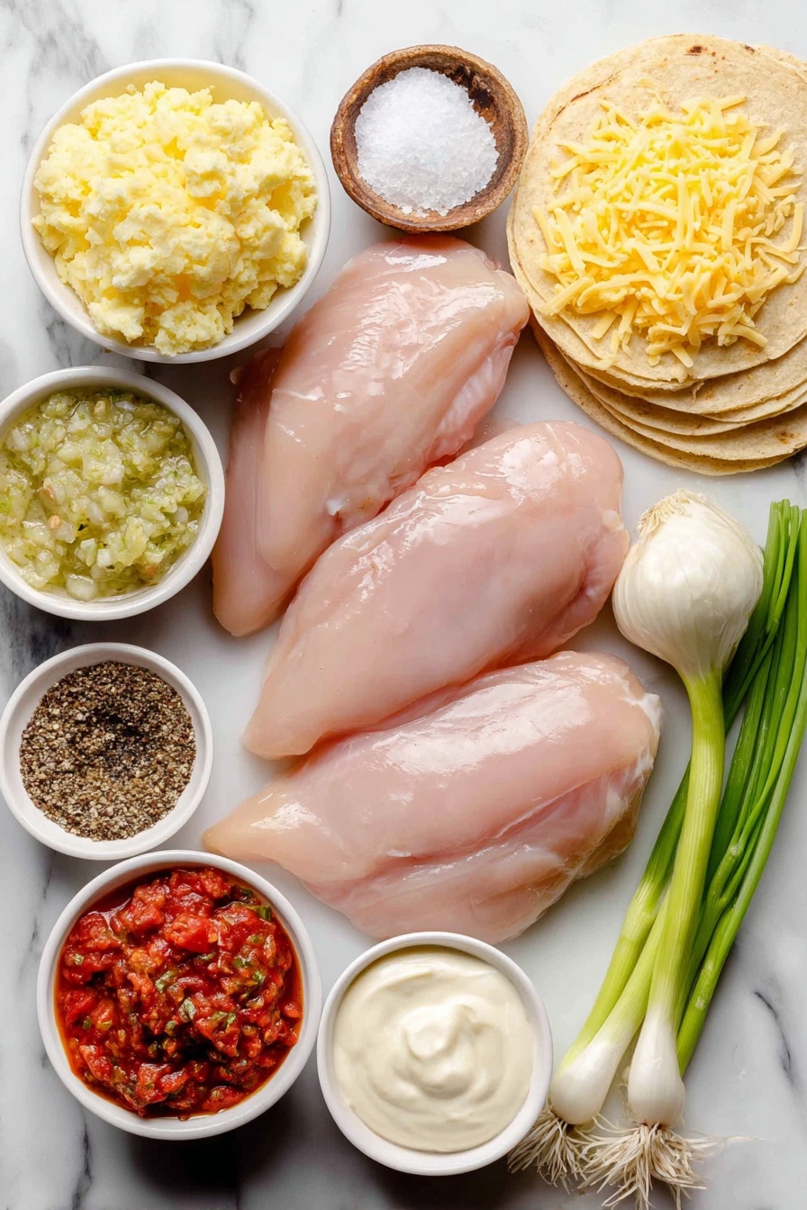 Slow Cooker Green Chicken Enchilada Casserole Recipe - Ingredients