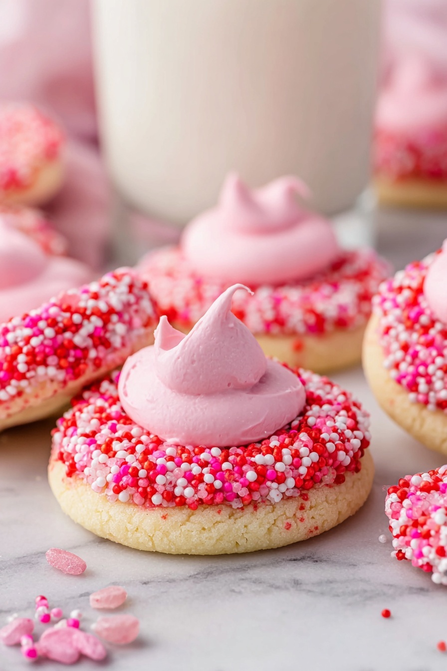 Strawberry Kiss Cookies with Funfetti Dough Recipe - Recipe Step