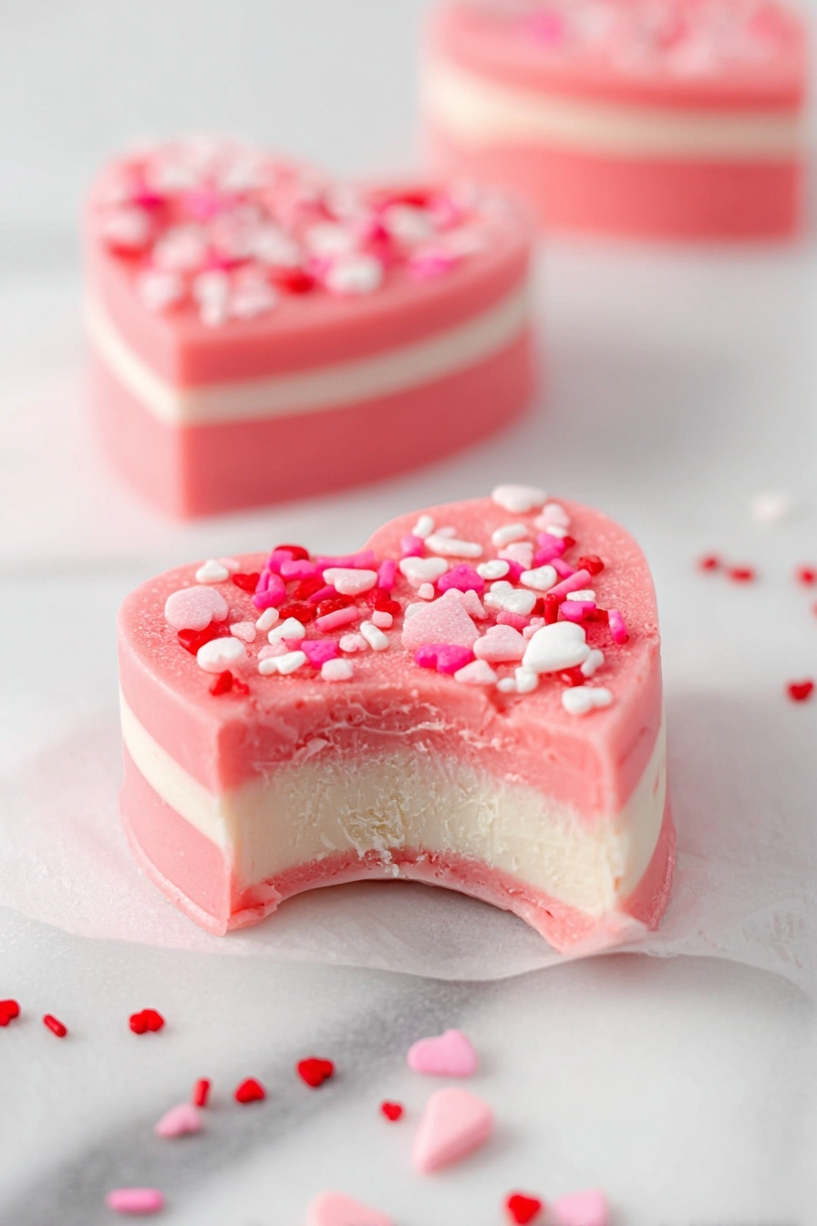 Valentine Heart Fudge Recipe - Serving