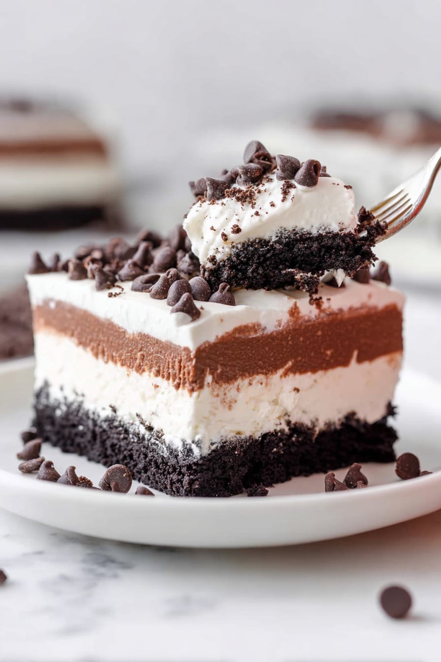 Chocolate Lasagna Dessert Recipe - Serving