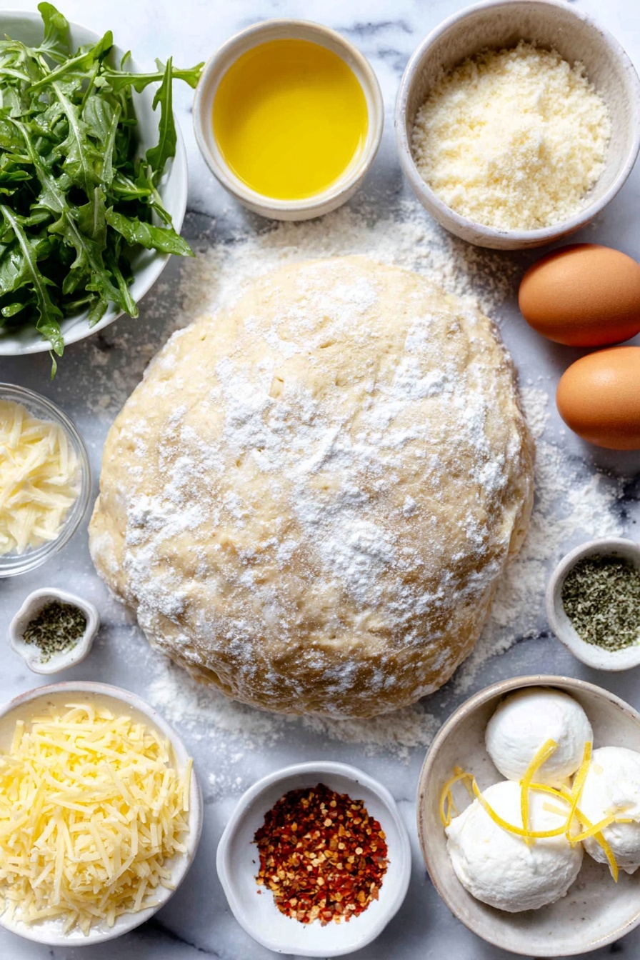 Garlic Bread Crust White Pizza Recipe - Ingredients