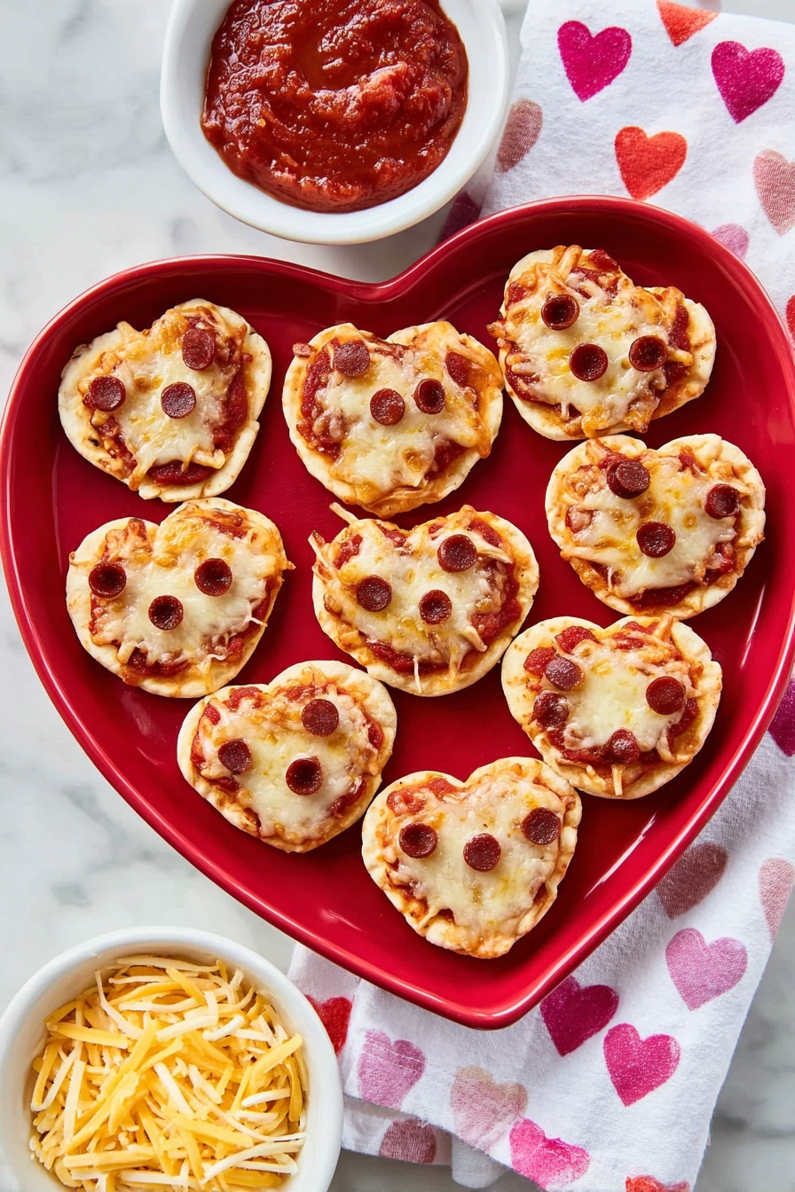 Heart-Shaped Mini Pepperoni Pizza Recipe - Recipe Step