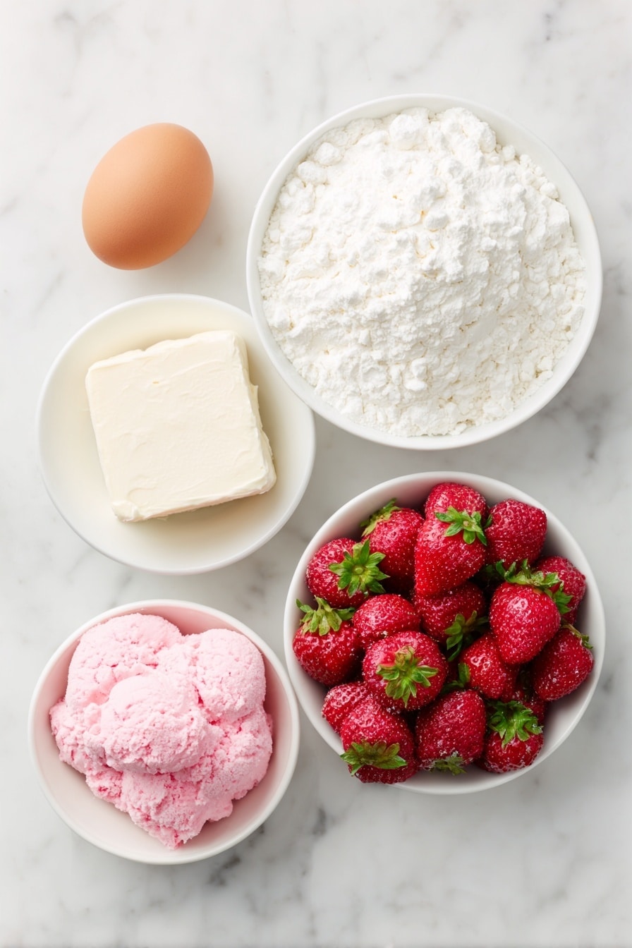 Strawberry Kiss Cookies Granulated Sugar Recipe - Ingredients