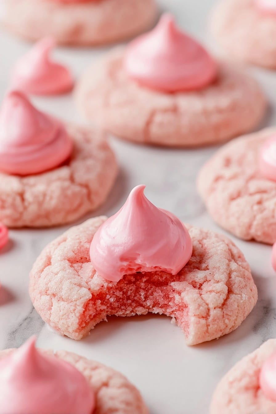 Strawberry Kiss Cookies Granulated Sugar Recipe - Serving