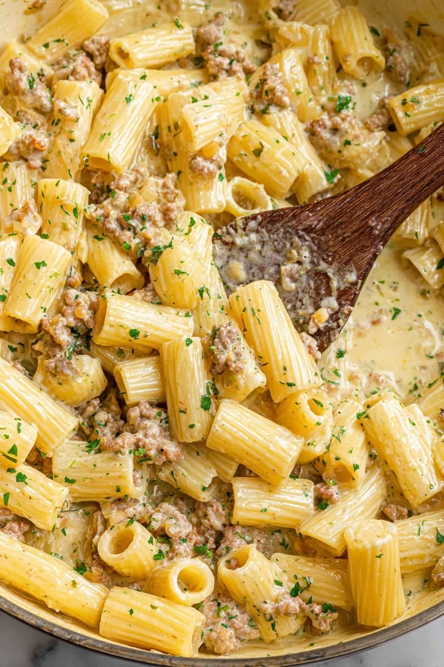 Creamy Italian Sausage Pasta Recipe - Recipe Step