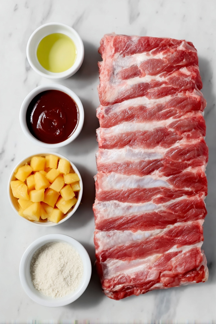 Peach BBQ Slow Cooker Ribs Recipe - Ingredients
